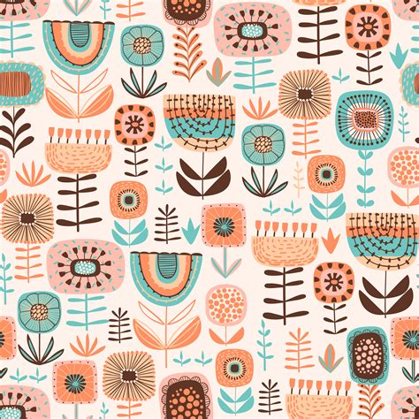 Folk floral seamless pattern. Modern abstract design 345521 Vector Art ...