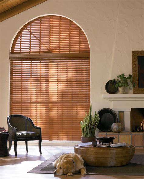 Faux Wood Blinds Arched Windows