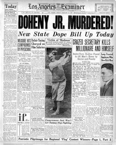 Los Angeles Morgue Files: L.A. Pioneer & Oil Tycoon Edward L. Doheny ...