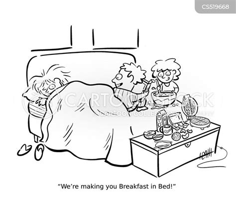 Breakfast In Bed Cartoons and Comics - funny pictures from CartoonStock