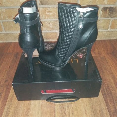 Liliana | Shoes | Women Black Leather Ankle Heel Boots | Poshmark