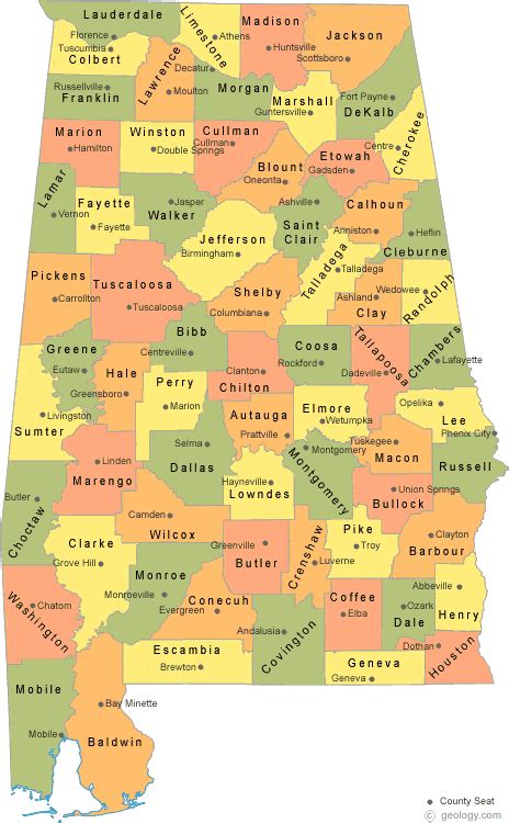 Birmingham Al County Map - Ardath Merralee