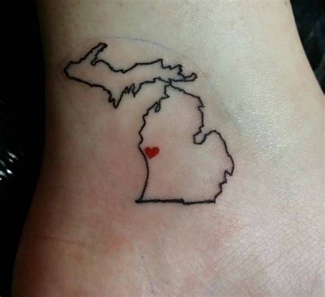 State Of Michigan Tattoo Ideas - Printable Calendars AT A GLANCE