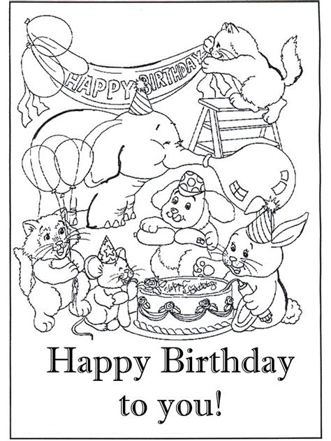 Free Printable Happy Birthday Coloring Pages For Kids