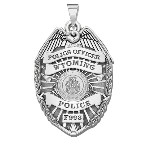 Personalized Wyoming Police Badge with Your Rank, Number & Department ...