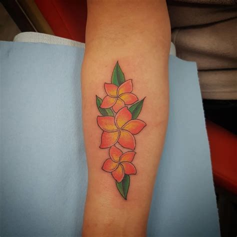 Yellow Plumeria Tattoo