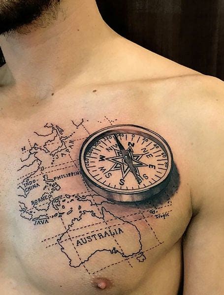 Map Compass Tattoo Design ~ Compass Tattoo Simple Tattoos Designs ...