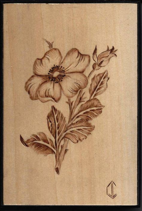 110 Pyrography: Flowers/Plants ideas | pyrography, wood burning ...