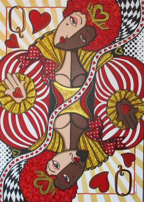 Queen of Hearts Painting by Jacqui Miller | Saatchi Art