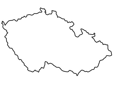 Outline Map of Czech Republic coloring page - Download, Print or Color ...