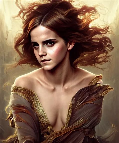 Emma Watson as a fantasy magic woman portrait, sci-fi, | Stable Diffusion