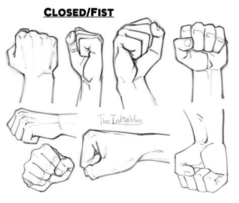 Hand References: Fists by TheInkyWay on DeviantArt in 2021 | Hand ...