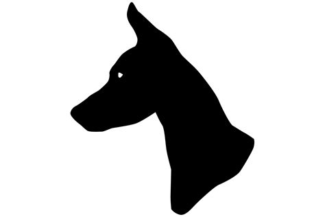 Doberman Dog Head Silhouette Graphic by iDrawSilhouettes · Creative Fabrica