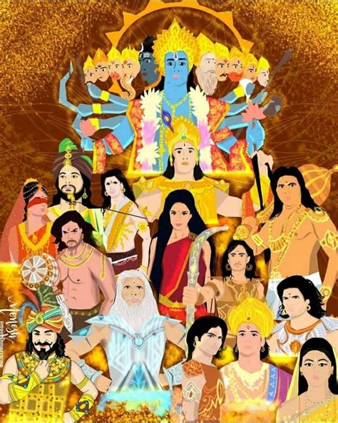 Mahabharat | God illustrations, Fantasy art warrior, Krishna radha painting