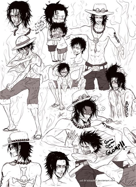 OP - Luffy and Ace by lalami02 on DeviantArt