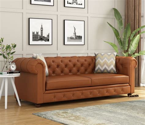 Leatherette sofa set - Buy Leatherette sofa online in India at Best ...