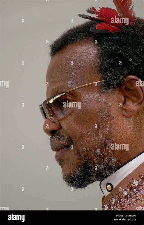 Leader of the Inkatha Freedom Party Chief Mangosuthu Buthelezi pictured ...