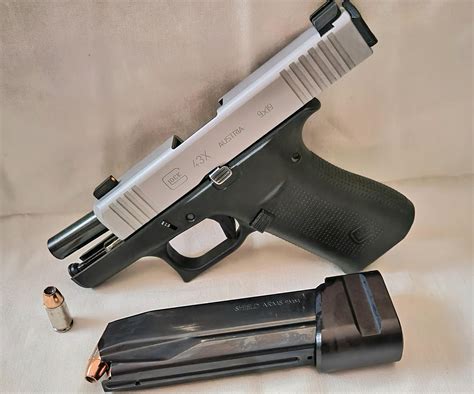 Glock 43x two tone with Shield Arms metal magazine release, Vickers ...