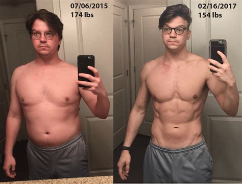 M/26/5'7" [174lbs > 154lbs = 20lbs] (~1.5 years) Diet and Crossfit ...