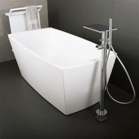 DAX Freestanding Hot Tub Filler with Hand Shower and Waterfall Spout,