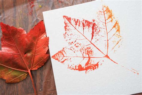 Printmaking with Leaves — Sparkle Stories