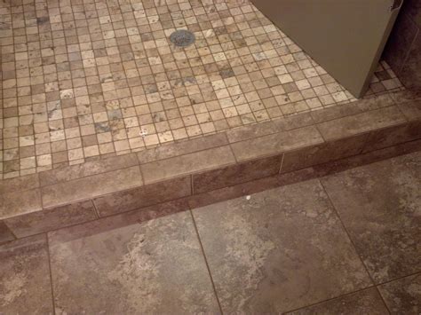 Shower Curb Tile Ideas | Non slip bathroom flooring, Shower tile ...