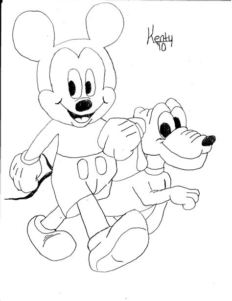 Mickey and Pluto on a stroll by Kenty7 on DeviantArt