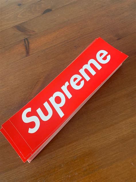 Authentic Supreme box logo sticker, Hobbies & Toys, Stationery & Craft ...