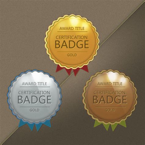 Gold award badge vectors graphics free download