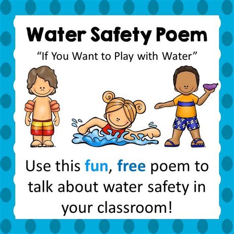 Water Safety Poem | Water safety activities, Water safety, Swimming safety