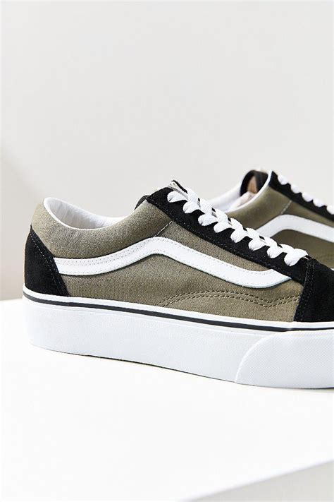 Vans Suede Old Skool Platform Sneaker in Olive (Green) - Lyst