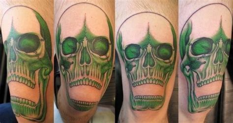 McLeod Tattoo 612.735.3270 - Green Skull