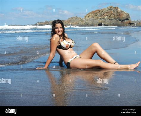 Woman, girl, teenager, sea, Tenerife, Canary islands, Spain, European ...