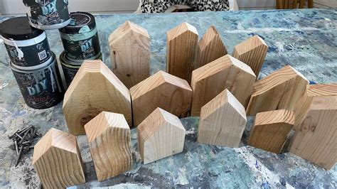 Wood Block Houses From Scraps - YouTube