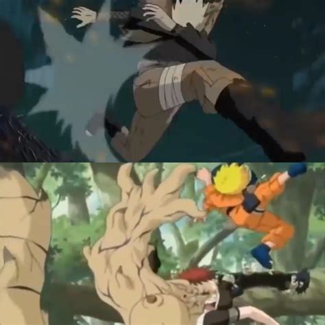 I rewatched the Naruto vs Gaara fight and realized a certain kick ...