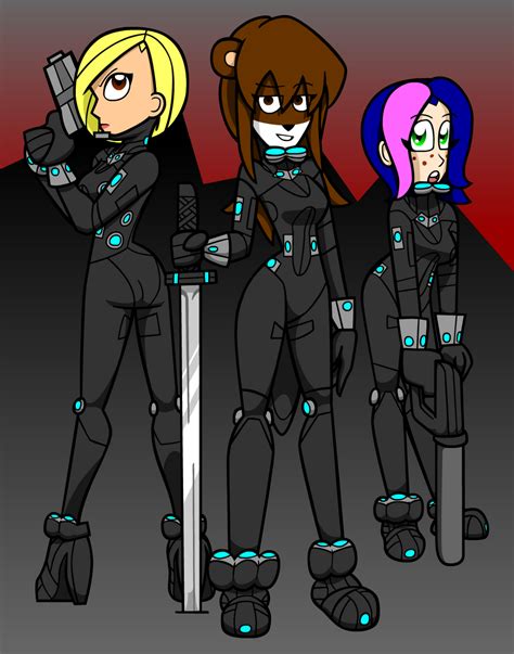 Gantz Suit Trio by Shennanigma on deviantART