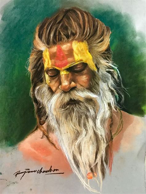 Sadhu paintings | Illustration art drawing, Painting, Indian art paintings