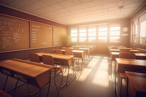 Premium AI Image | Classroom with minimalist concept