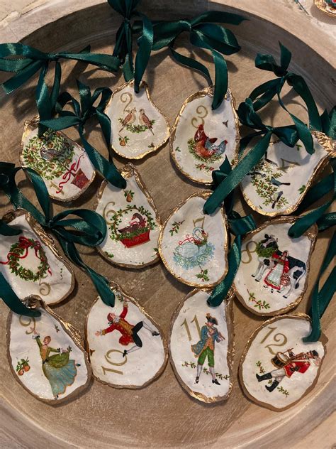 12 Days of Christmas Ornament Set - Etsy