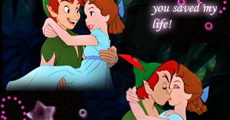 Peter Pan and Wendy Kiss | Classic Disney Peter and Wendy kiss ...