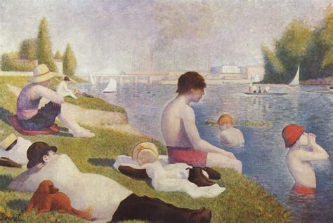 GEORGES SEURAT Bathers at Asnieres, 1883-84 - London, National gallery ...