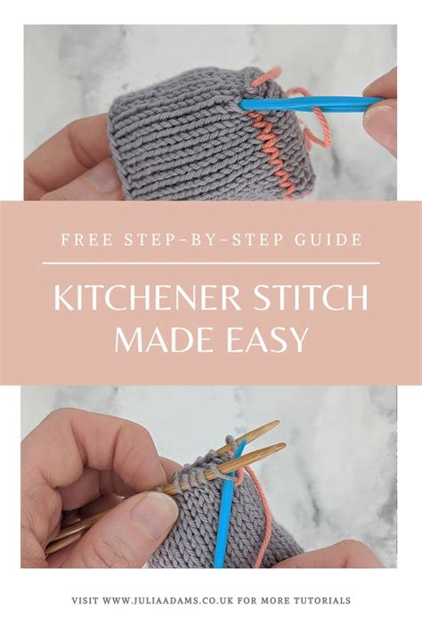 Kitchener Stitch photo tutorial | Knitting stitches tutorial, Sock ...