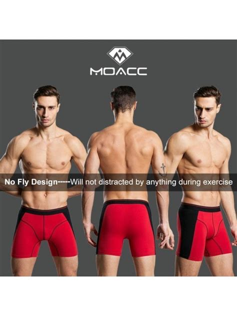 4-Pack Men's No Ride Up Boxer Brief for Men Fly Front with Pouch ...