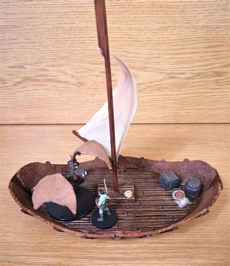 Sailing Boat Miniature For D&D | TTRPG Painted Sailboat | Tabletop Sail ...