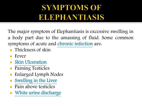 Elephantiasis : causes, symptoms, diagnosis and treatment