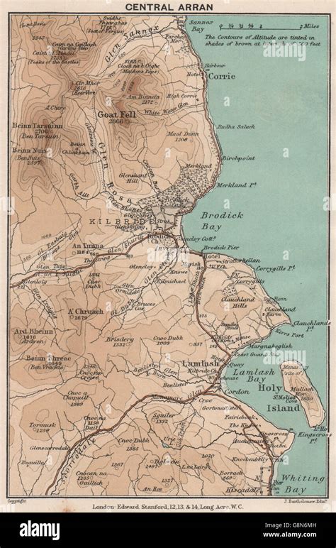 Map of isle of arran hi-res stock photography and images - Alamy