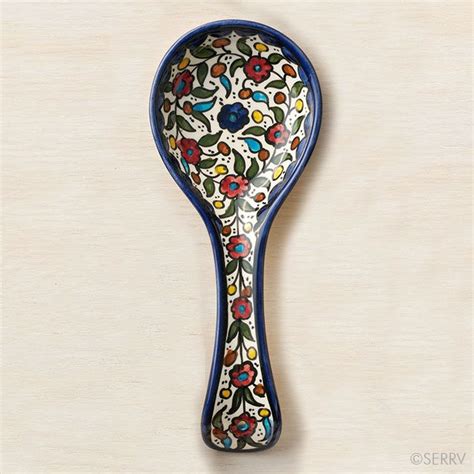 Ceramic Spoon Rest Blue - Fair Trade Winds | Ceramic spoon rest ...