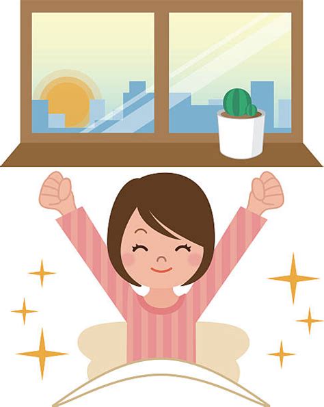 Woman Waking Up Refreshed stock vectors - iStock