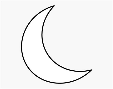 Crescent Moon Outline Clipart