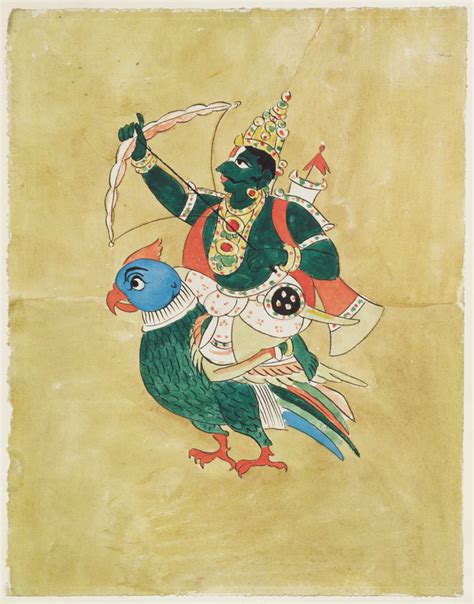 Kama, God of Love - Indian School as art print or hand painted oil.